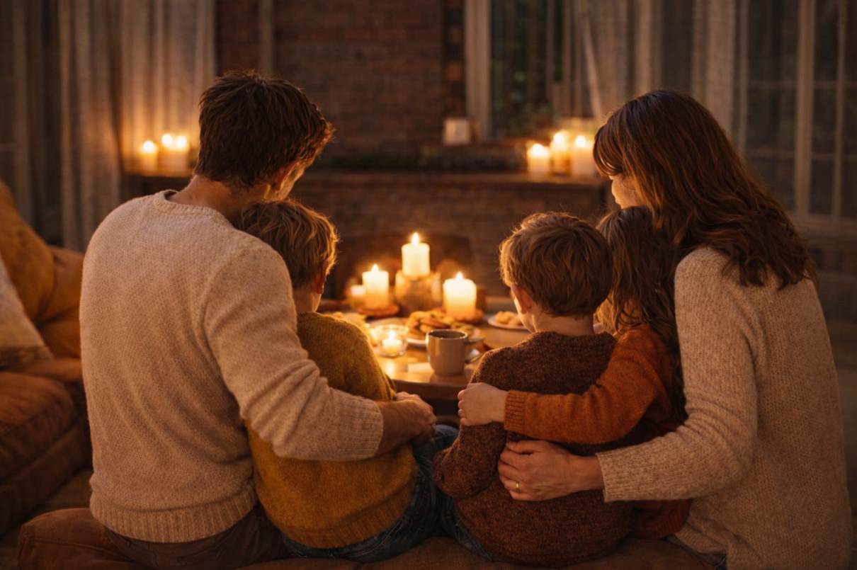 Mum Işığında Bir Aile